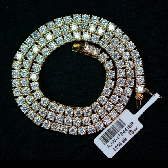 14K Gold plated iced out Miami Cuban Chain - Picture 1 of 2